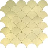 BES LED Afimera Zelfklevende Mozaïek Tegel - Afimera Schelpjes XL - Goud - 266x266x4mm