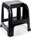 Plasticforte Marchepied - 2 marches - noir - plastique - 44 x 42 x 45 cm - jusqu'à 120 kg