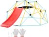 VEVOR Klimkoepel, 8ft Geometrisch Klimrek met Glijbaan, voor Kinderen Van 3 Tot 9 Jaar, Klimrek 500 Lb Draagvermogen, met Klimhandvat, Speeltoestellen voor Binnen En Buiten Ideale Achtertuin