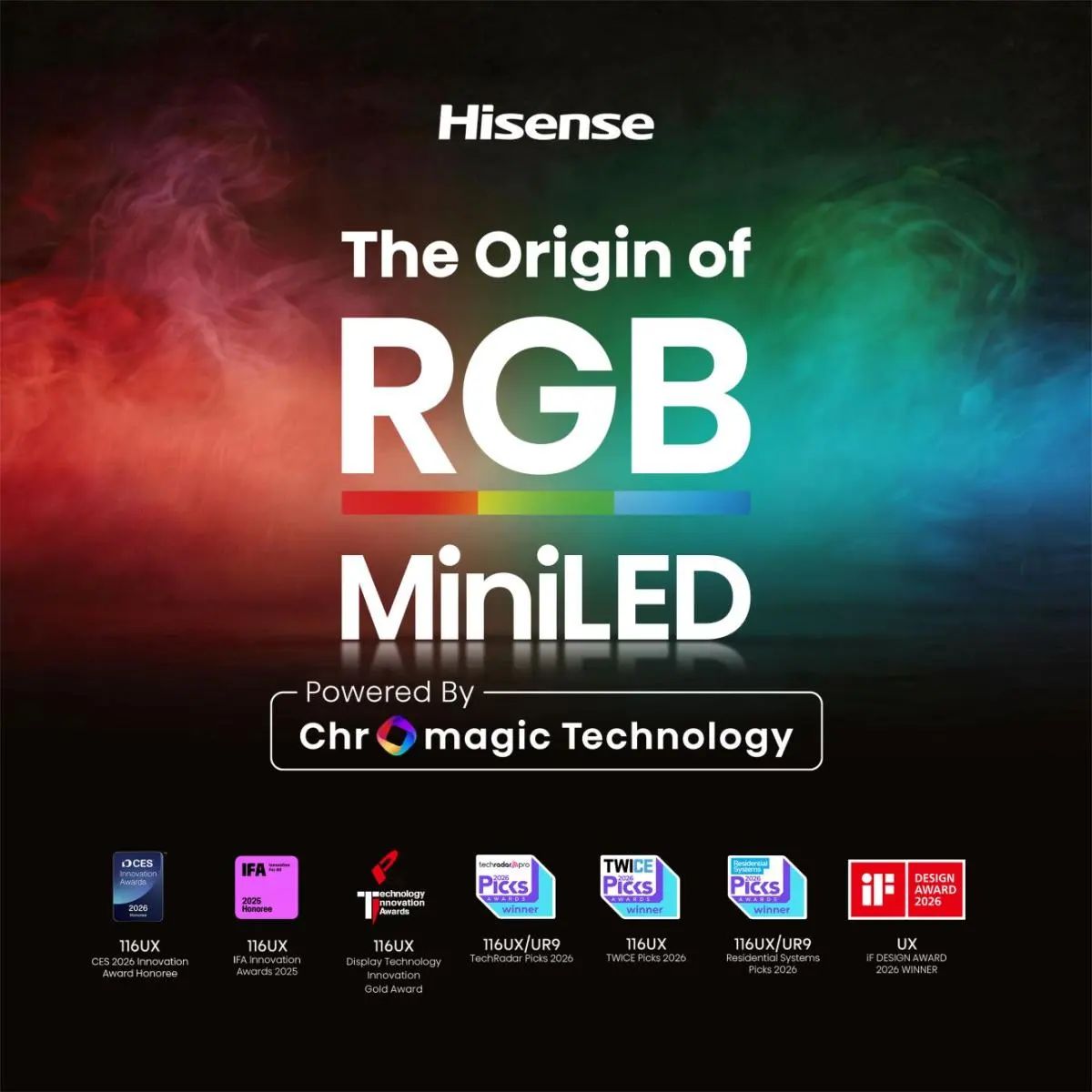 Hisense 65UR8S / RGB Mini-LED / 65 inch / 2026