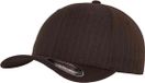 Urban Classics Casquette Pinstripe Flexfit - S/M - Marron/Blanc