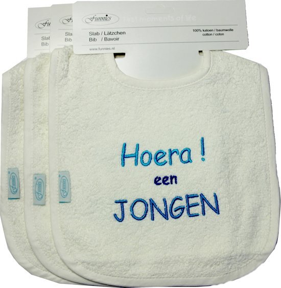 Funnies Slabbetje - Hoera een jongen