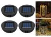 Set de 4 lampes solaires de remplacement pour lanternes, 8 cm, noir, IP65
