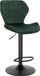 Happyment tabouret de bar OttaIndustriell - Vert foncé - Hauteur réglable - Tabouret de bar avec dossier - Chaise de cuisine - Velours - 1 pièce