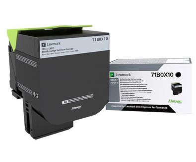 Lexmark 71B0X10 Toner Cartridge - Black - 8000 Pages - Original