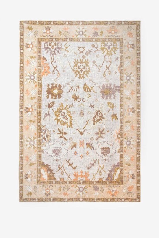 Sissy-Boy Lichtgeel vloerkleed met print
