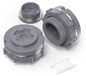 PVC 2-delige Bulkhead Tank Connector Set met Plugs en Gasket