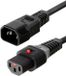 Microconnect IEC LOCK PC1022 electriciteitssnoer Zwart 3 m C14 stekker C13 stekker