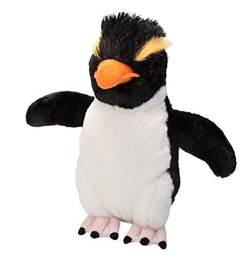 Wild Republic 19437 pluche Felsenpinguin, Cuddlekins knuffeldier, pluche dier 30 cm, zwart-wit