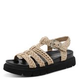 Tamaris - Dames - Sandalen - Sleehak - Beige - 38 EU