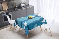 Bonamaison Tafelkleed, Anti-Mold, Sneldrogend, Waterdicht, 100% Polyester Tafellaken, 140cm x 140cm - Ontworpen en Vervaardigd in Turkije