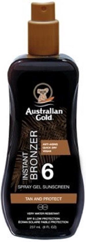 Australian Gold SPF 6 Spray Gel met Bronzer - 237 ml