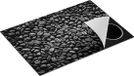 Chefcare Inductie Beschermer Bruine Koffiebonen - Zwart Wit - 75x50 cm