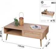 Urban Living Salontafel met 1 lade 110x59xH39cm