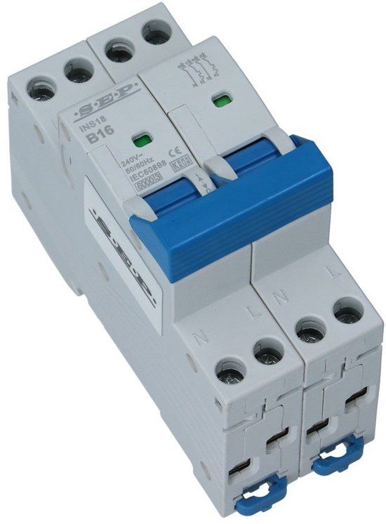 Enzo SEP Installatieautomaat Kookgroep 2x 1 polig + nul 16A B INS-18