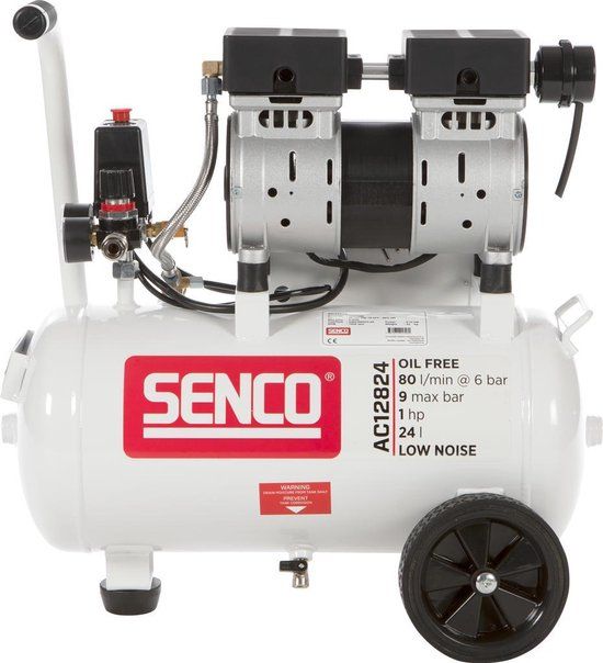 Senco AC12824 Geluidsarme Compressor 9 Bar 24L