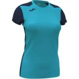 Joma Sportshirt Dames Record II Turkoois/Zwaar Blauw Korte Mouw Polyester