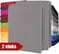 CelinaTex Lucina Hoeslakens Jersey Katoen Stretch 30cm Hoge Hoek - Set van 2 - donker grijs 90x200cm - 100x200cm