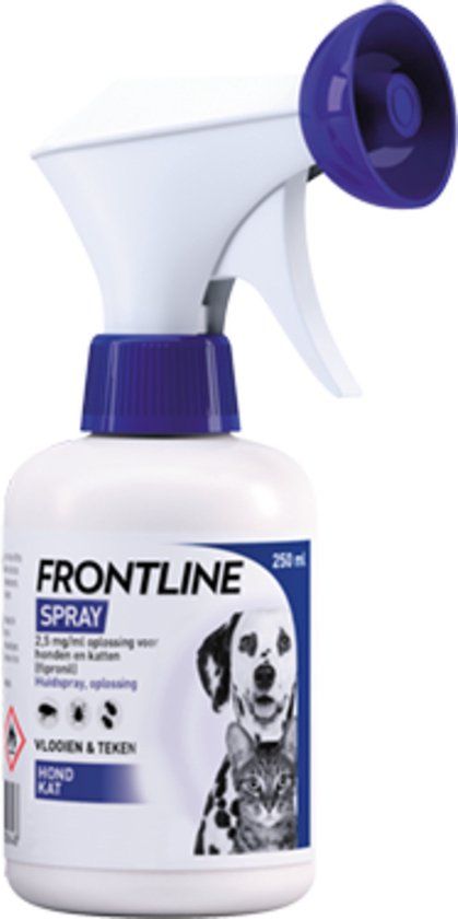 Frontline Spray Anti-vlooienmiddel en tekenmiddel - Hond en Kat - 100 ml