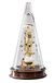 Hermle 22716-030791 Mechanische tafelklok met beglazing, walnoot, Ø 18 cm x 35 cm