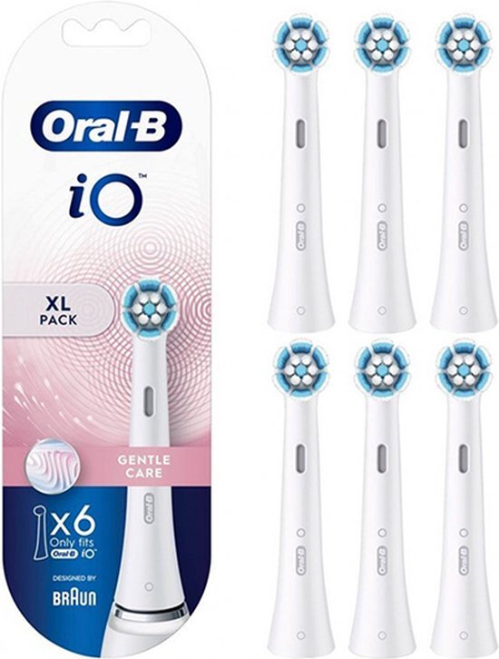 Oral-B iO zachte reiniging opzetborstels voor elektrische tandenborstel, 6 stuks
