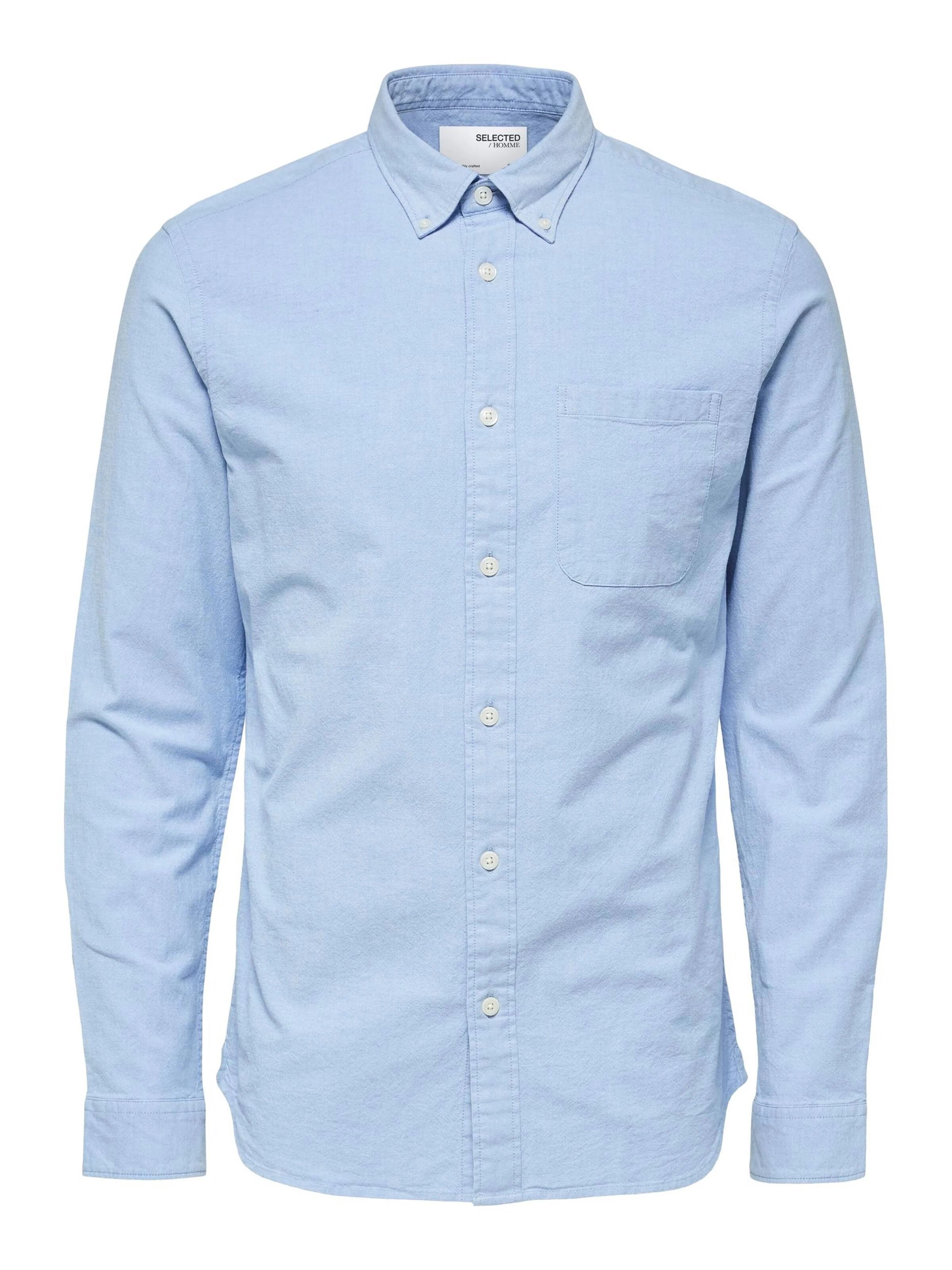 SELECTED HOMME SLHREGRICK-OX Regular Fit Oxford Shirt - Light Blue