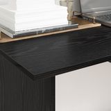 vidaXL Bureau Zwart Eiken 100 x 50 x 76 cm