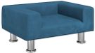 vidaXL Kinderbank 50x40x26,5 cm fluweel blauw