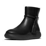 FitFlop IQ-Comff Tassel Leather Short Boots ZWART - Maat 39
