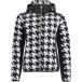 Peak Mountain Dames hoodie met rits van twee materialen met borstbadge