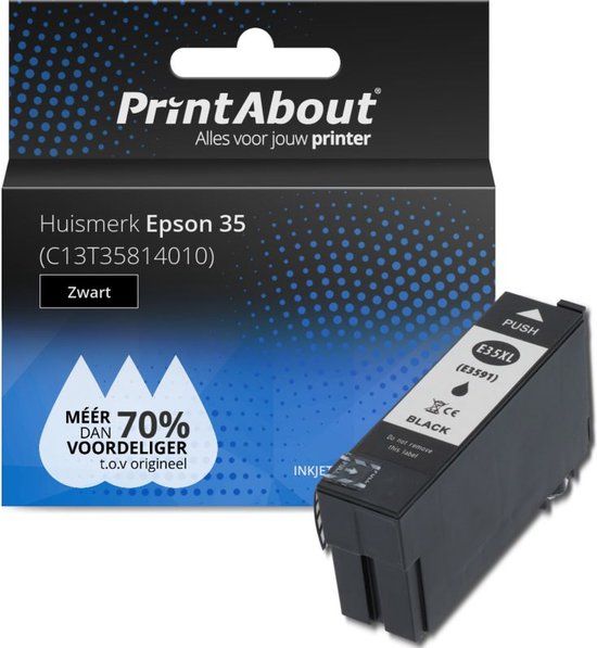 PrintAbout Compatible Ink Cartridge 35 (C13T35814010) - Black - 3150 Pages