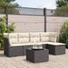 Maison Exclusive - Ensemble de jardin d'extérieur, 6 pièces, avec coussins, noir, en polyrotin