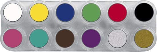 Grimas Water Make-Up - 12 Palette A - Multicolor