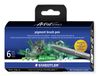 Staedtler Pigment Arts Brush Pen Greens & Turquoises viltstift Groen, Turkoois 6 stuk(s)