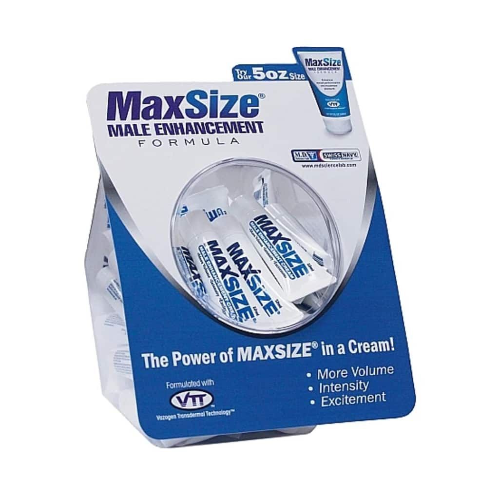 Swiss Navy MaxSize Cream - Fishbowl - 50ct