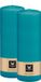 Wiedemann Bougie cylindrique/bougie pilier - 2 pièces - bleu turquoise - 20 x 7 cm - 103 heures de combustion