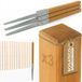 BOGATECO Poteaux de jardin en bois imprégné 50x5x5 cm - Lot de 3 pièces