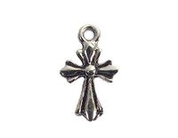 INNSPIRO NICE CHARMS metalen hanger, kruis, 9 x 14 mm, 25 stuks