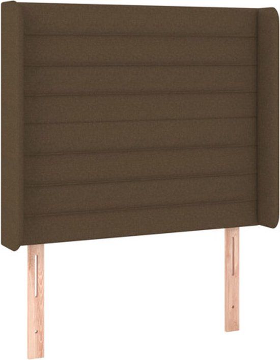 vidaXL Hoofdbord - Stof - Donkerbruin - 83x16x118/128 cm