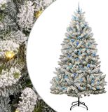 vidaXL Sapin de Noël artificiel 240 cm 300 LED Blanc chaud PVC et Acier