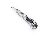 Dahle Professionele cutter (9 mm afbreekmes, metalen behuizing, voor professionele behoeften) zilver