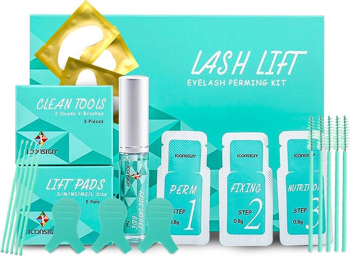 Iconsign Lash Lift Kit met Extra Sterke en Snel Drogende Lijm - Vernieuwde Wimperlifting Set - Wimperserums met Wenkbrauw Gel - Lash Lift Set