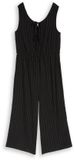 Tom Tailor Denim Jumpsuit met Linnen - Maat L - Black Beige Vertical Stripe