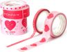 LEGAMI Washi tape set - hartje - rood, roze