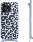 imoshion Hoesje - Geschikt voor Apple iPhone 16 Pro Max - Siliconen design hoesje met koord - Animal Lila