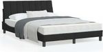 Maison Exclusive Hanko Velours Noir Lit avec Matelas 120 x 200 cm