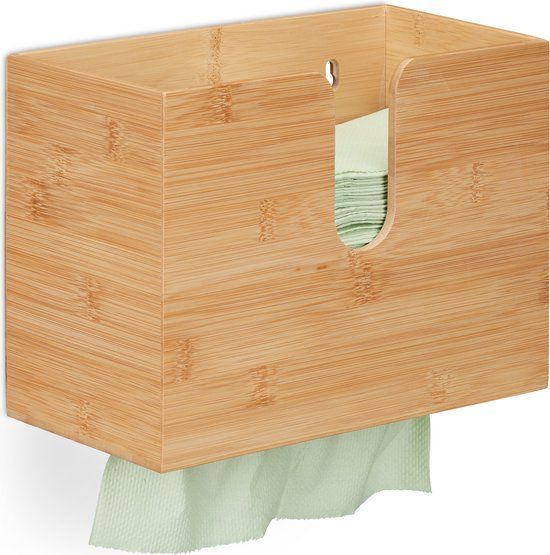 Merkloos Relaxdays handdoek dispenser