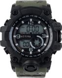 Invicta Activa Digital ACW435-004 Heren Horloge - Zwart Kunststof Kast - Groene Rubberen Band - 54.5mm