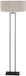 Steinhauer Zwarte vloerlamp Stang 3852ZW met E27 fitting, grijze linnen kap (50 cm), trendy design, metaalmateriaal