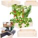 MODO24 Jardinière surélevée bois, bac à plantes, bois massif, pin, jardinière à herbes, bac à fleurs, jardin, terrasse, 18x93x60 cm, naturel, ZP06